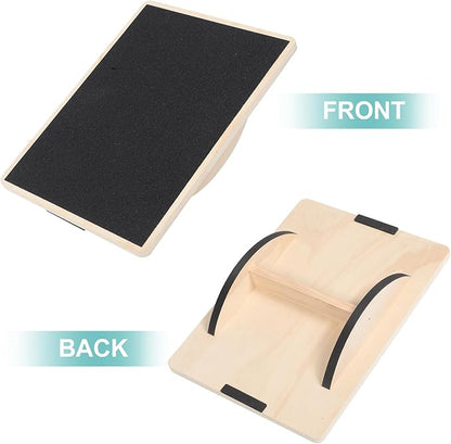 VOSAREA Solid Board Non-slip Adult Fitness Training Wobble Board Lightweight Coordination Exercise Prop for Home Gym Workouts