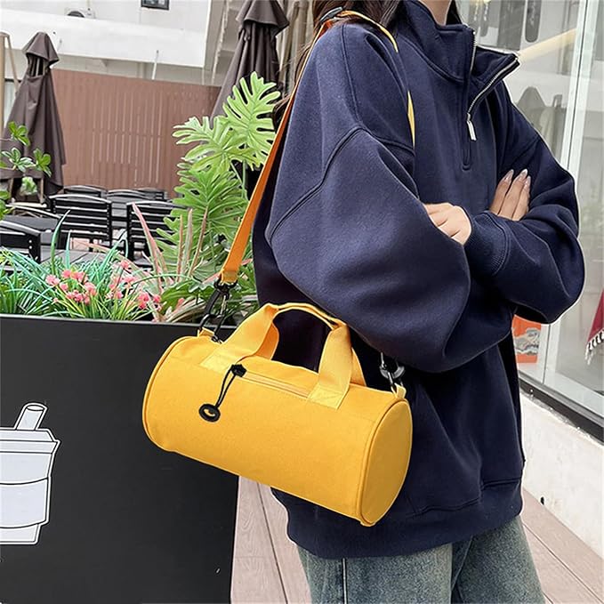 Gym Bag - Barrel Shaped Fitness Duffel, Purpose Sports Organizer With Adjustable Shoulder Strap | Travel And Workout For, Yoga, Dance, Camping, Gym, Overnight Trips, Outdoor Adventures
