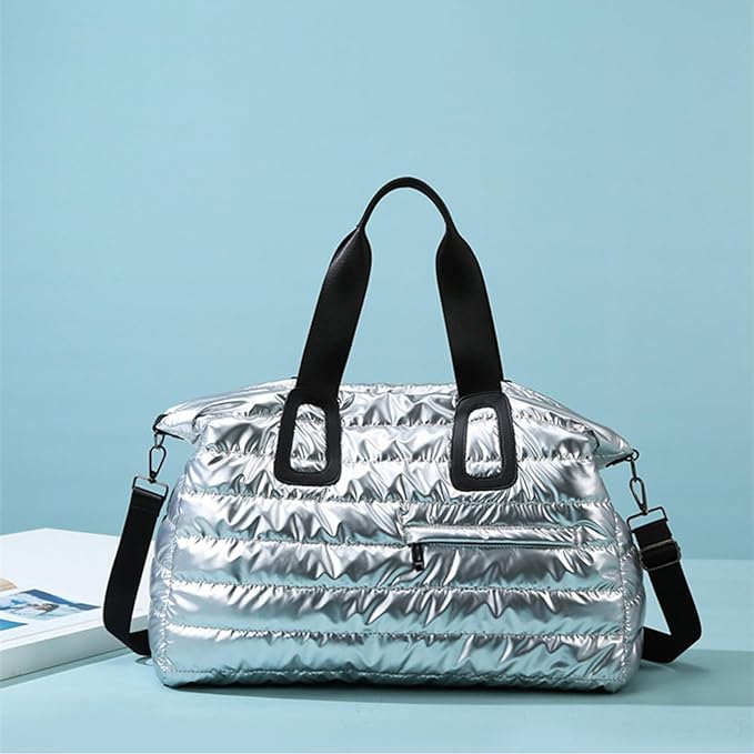 Gym B'ag, Waterproof Fabric, 52x35x22cm, Travel Duffle Holdall With Padded Shoulder Strap, Sports Gym B'ag With Wet Pocket, Spacious Design, For Outdoor, Travel, Workout, Fitness, Swimming, Yoga