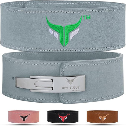 Mytra Fusion Weight Lifting Belt for Men and Women Gym Belt 10MM Thick and 4" wide 100% Genuine Leather Workout Belt for Weightlifting, Powerlifting, Gym, Training and Bodybuilding