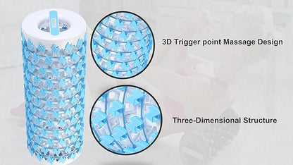 Collapsible Foam Roller for Exercise and Recovery (13 Inches), Easily Portable at 5.5 inches (Blue)