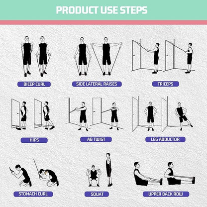 VEICK Resistance Bands, Exercise Bands, Workout Bands, Resistance Bands for Working Out with Handles for Men and Women, Exercising Bands for Fitness Weights Work Out at Home