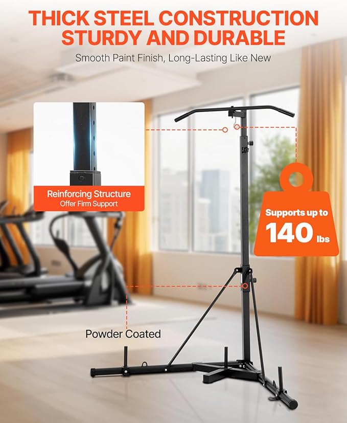 VEVOR 2 in 1 Punching Bag Stand, Steel Heavy Duty Workout Equipment,Freestanding Sandbag Rack,for Home Gym Fitness