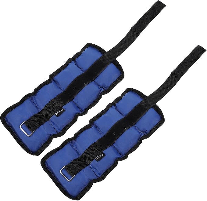 TEHAUX 2pcs Adjustable Arm and Leg Weights Sandbag 1kg Fitness Wrist and Ankle Weights for Men Women Running Gym Pilates Aerobics Strength Training