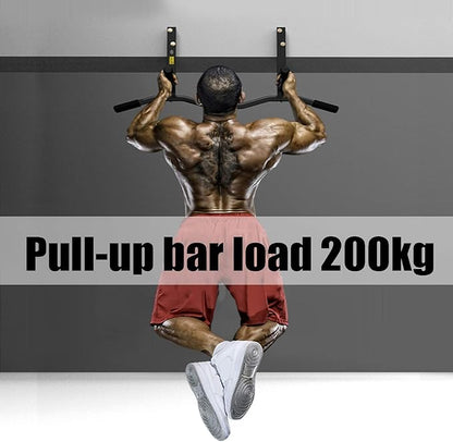 Home Gym Horizontal Bar Wall-Mounted Pull-up Bar Indoor Sports Training Fitness Equipment, Stable and Durable Heavy-Duty Steel, Load 200kg