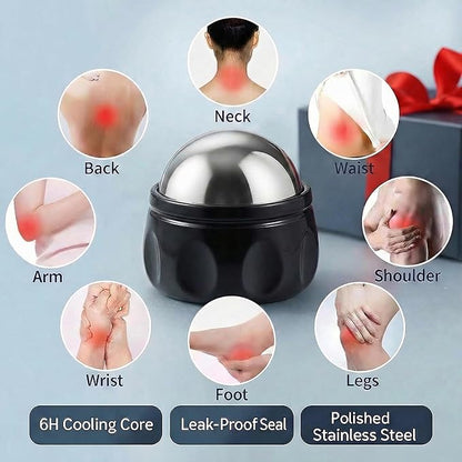 Massage Ice Roller Ball - Roller for Muscles Deep Tissue - Stays Cold for 6 Hours, Plantar Fasciitis Roller, Sports Fitness Relaxations Gift, Rapidly Relieve Muscle Pain and Tension