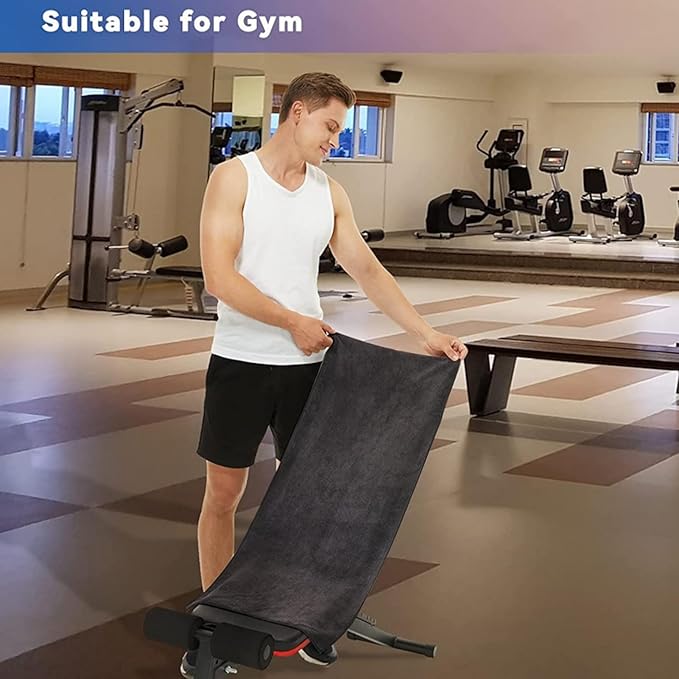 Gym Towels - Slip Resistant Sweat Towels for Gym | Microfiber High Absorbency Fitness Accessories for Yoga Tennis Sports Exercise Pilates Fitness Training Yoga Mat Cover Bench Cover