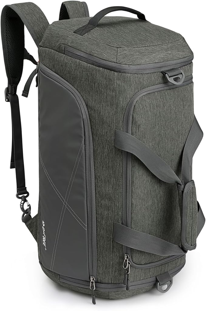 G4Free 45L/60L 3-Way Duffle Backpack Gym Bag with Wet Pocket & Shoes Compartment Sports Travel Weekender Overnight Duffel Bag