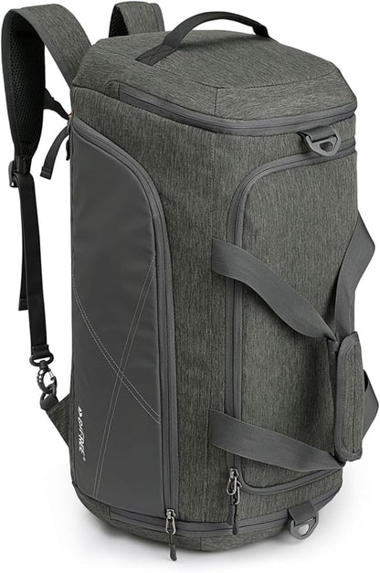 G4Free 45L/60L 3-Way Duffle Backpack Gym Bag with Wet Pocket & Shoes Compartment Sports Travel Weekender Overnight Duffel Bag