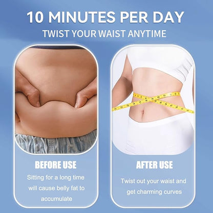 Waist Twisting Machine Shaping Adjustable Waist Sculpture Twister With Handles, ab Twister Board, Exercise Massage Foot Sole For Home Fitness Gym EquipmentBlue,12x53x33cm