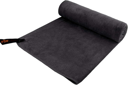 SUNLAND Microfiber Gym Bath Towel Ultra Soft Travel Camping Towel Super Absorbent Swimming Sport Towels with Carry Bag for Adults and Children