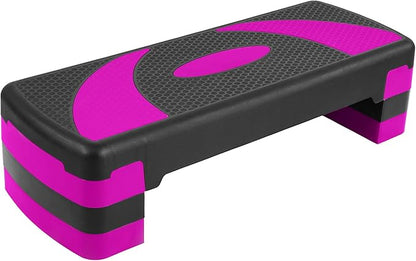 BalanceFrom Aerobic Step Platform Trainer with Adjustable 3-Level Risers, 400 Pound Weight Capacity – Non-Slip Exercise Stepper for Cardio, Strength, and Fitness Workouts, 31", Multiple Colors