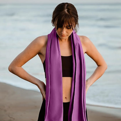 Hero Microfiber Large Beach Towel Compact for Travel (Magenta, 40" x 72") (Pack of 2)