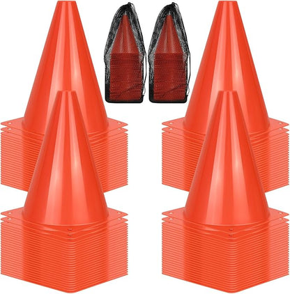 12/24/50pcs Soccer Cones, 7" Soccer Cones, Plastic Traffic Cones, Training Cones for Basketball Football Skating Drills Practice