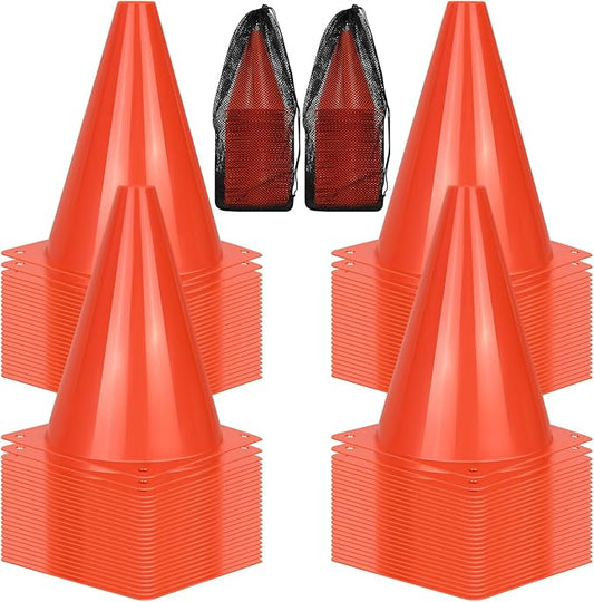 12/24/50pcs Soccer Cones, 7" Soccer Cones, Plastic Traffic Cones, Training Cones for Basketball Football Skating Drills Practice