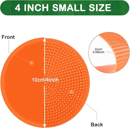 Poly Spots 4" or 9" Flat Cones Spot Markers for Gym/PE Training, Dance, 12/18/24 Pcs Non-Slip Rubber Floor Dots Flat Disc Markers for Soccer Basketball Sports Agility Drills, Classroom Activities