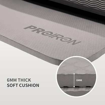 PROIRON Foldable Yoga Mat 0.24"/0.16" for Home Workout & Travel, Non Slip Travel Yoga Mats with Carry Bag, Packable Yoga Mat for Home Gym, Pilates, Fitness,Stretching