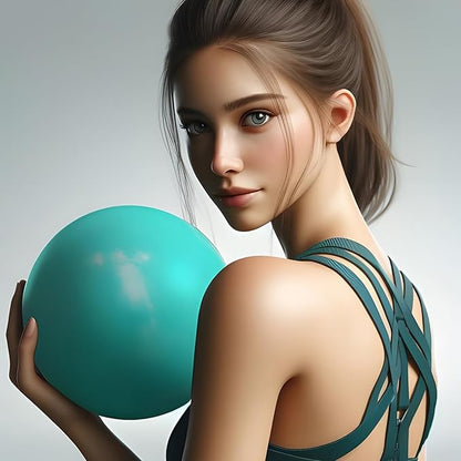 AppleRound Exercise Ball with Pump, 9-Inch Small for Pilates, Yoga, Core Stability - Choose: [Pack of 1 Ball + 1 Pump] or [Pack of 2 Balls + 1 Pump]