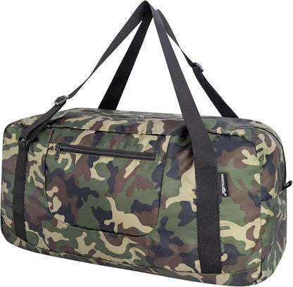 HOLYLUCK Foldable Travel Duffel Bag For Women & Men Luggage Great for Gym -55L, Green Camo