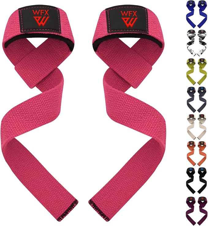 Weight Lifting Straps Wrist Support Padded Neoprene Gym Cross Training Hand Bar Weightlifting Straps Fitness Bodybuilding Power Exercise Grips Deadlift Men Women