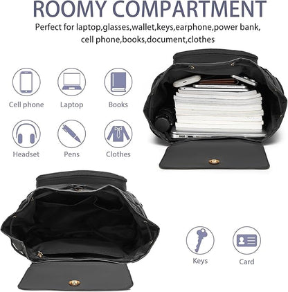 seyfocnia Gym Backpack for Women, Gym Bag with Shoe Compartment Lightweight Travel Workout Sports Backpack Womens Black