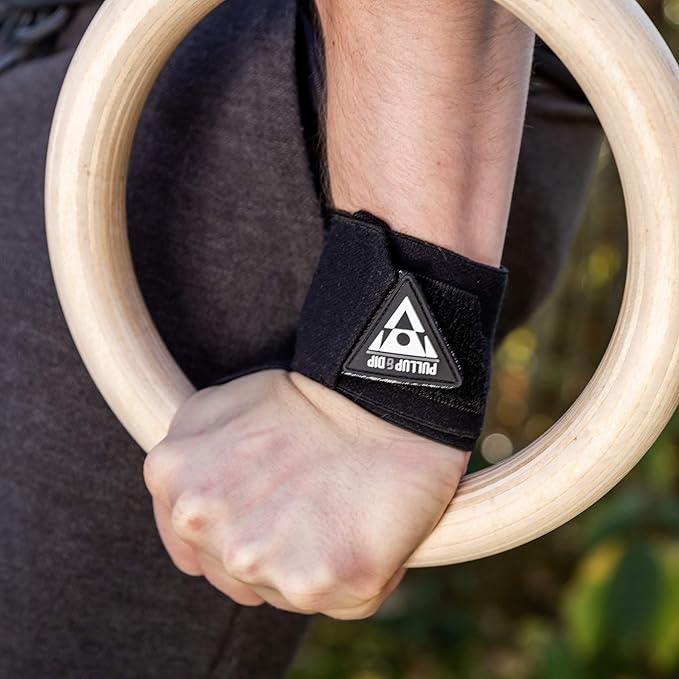 PULLUP & DIP Wrist Wraps, Professional Wrist Support for Weightlifting, Calisthenics, Bodybuilding & Strength Training, Stabilizing & Protective for Women & Men, No More Wrist Pain