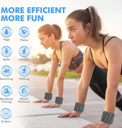 Wrist Weights, Ankle Weights for Women Men, Adjustable Wrist Weighted Bracelet for Home Gym Workout, Running, Yoga, Exercise, Strength Training