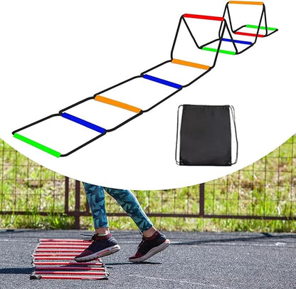 Colaxi Agility Ladder Speed Ladder Workout Improves Coordination Home Gym Outdoor Sports Folding Rugby Multipurpose Fitness Training