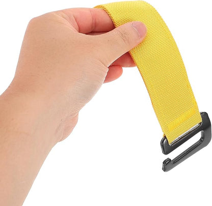 Pull-up Hooks and Heavy-Duty Hanging Straps for Gym Equipment, Yellow Safety Hooks for DIY Cable Machines and Swing Sets, Fitness Accessories for Workout and Bodyweight Training
