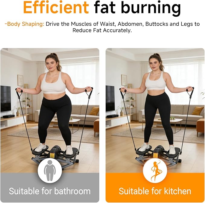 Rock Stepper Machine, Side to Side for Exercise at Home- with Digital Display, Workout Machine for Legs & Glutes, Mini The Rock for Home Apartment Dorm use