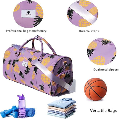 Original Floral Water Resistant Duffel Bag Gym bag Weekender Travel Bag for Gym Beach Travel Daily Bags