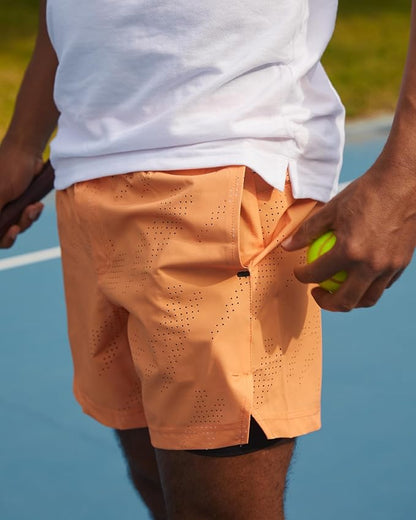maamgic Mens Running Shorts with Compression Liner 5" Quick Dry Workout Shorts Anti-Chafe Gym Shorts 2 in 1 Athletic Shorts