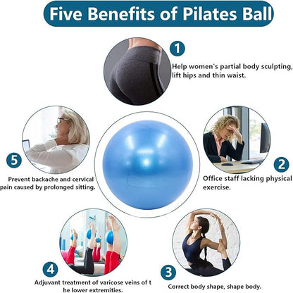 Small Exercise Ball 9 inch Pilates Ball Mini Yoga Ball Anti Burst Balance Physical Therapy Balls