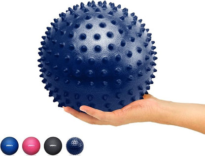 URBNFit Pilates Ball 9 Inch - Small Exercise Balls for Yoga, Barre, Physical Therapy, Stretching, Posture, Core Fitness – Mini Bender & Massager Ball for Back Pain with Workout Guide