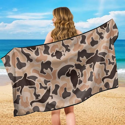 Bulopur Duck Hunting Camo Car Seat Towel Cover Absorbent Soft Beach Towel Car Seat Covers Front Seats Running Post Workout Sweatproof Yoga Towels Blanket