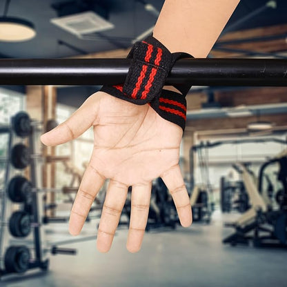SAWANS Lifting Straps Padded Grip Figure 8 Wrist Straps Weight Heavy Duty Double Loop Bodybuilding Training Gym Straps Hand Bar Non Slip Deadlift Support Strong Cuffs Powerlifting