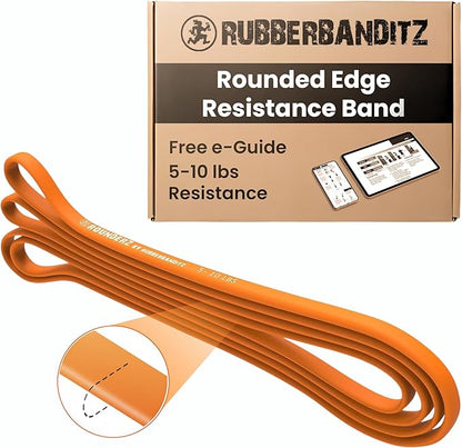 Rubberbanditz Rounded Edge Resistance Band | Compact and Light Weight Exercise Bands | Suitable for All Fitness Levels Users| Travel Friendly Resistance Bands for Working Out