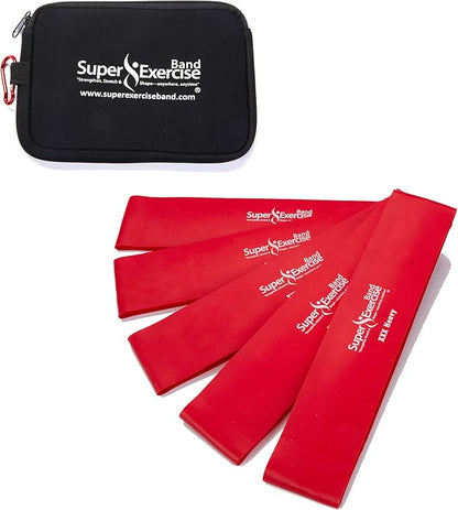 USA 14" x 3" Extra Long Latex Free Mini Loop Bands in 3, 5, 10 Pack Sets. 10 Strengths for Resistance Training, Stretching, Yoga, Toning. Plus an Exclusive iPhone App and E-Book.