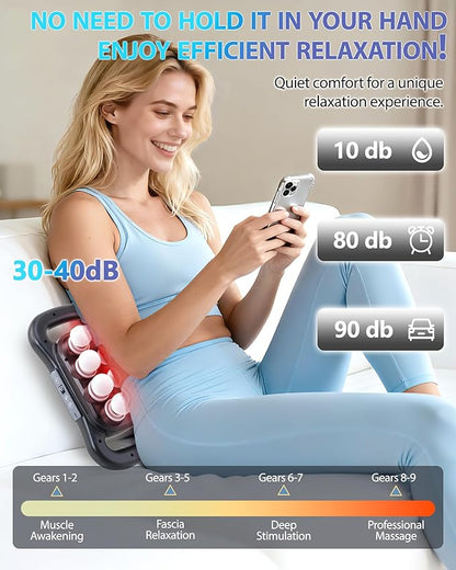 16-Head Massage Gun, Deep Tissue Percussion Massager with 9 Modes & 9 Intensities, 2600mAh Battery Back Massager for Pain Relief Deep Tissue for Muscle Pain Relief in Back, Legs, Shoulders