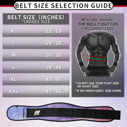 RitFit Weight Lifting Belt - Great for Squats, Lunges, Deadlift, Thrusters - Men and Women - 6 Inch Black/Camouflage