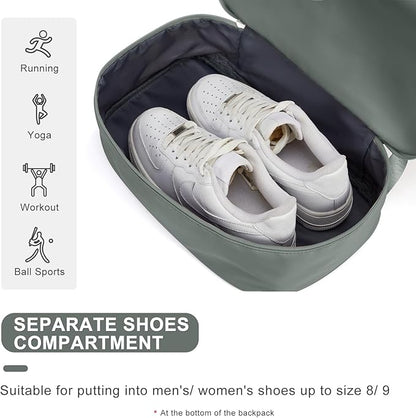coofay Gym Backpack For Women Waterproof Backpack With Shoe Compartment Lightweight Travel Backpack Sports Backpacks Large Gym Bag