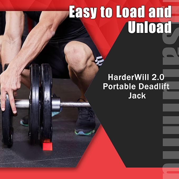 HarderWill Deadlift Jack Alternative (1 Pair) Easy to Load and Unload Weight Plates, Perfect for Deadlift, Crossfit, Powerlifting, Weightlifting, Home Gym for Your Gym Bag