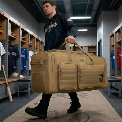 135L Large Duffle Bag, Heavy Duty Duffle Bag for Travel, Extra Large Sports Gym Equipment Bag for Soccer Baseball Basketball Hockey Football, Brown