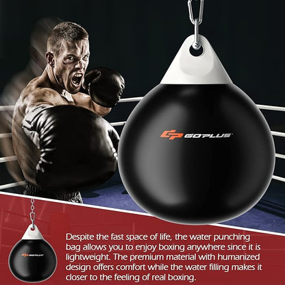 Goplus Water Aqua Bag, 21'' 180 Pound /18” 110 Pound Heavy Punching Bag with Adjustable Metal Chain, Water Injection Hose, Boxing Training Bag for Adults Fitness, MMA