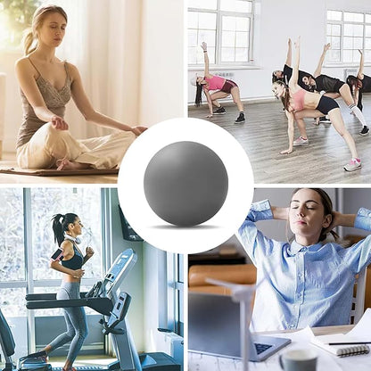 WOVTE Massage Lacrosse Ball for Sore Muscles, Shoulders, Neck, Back, Foot, Body, Deep Tissue, Trigger Point, Muscle Knots, Yoga and Myofascial Release (Grey)