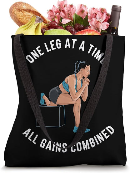 Bulgarian Squat Exercise Bodybuilding Fitness Workout Gym Tote Bag