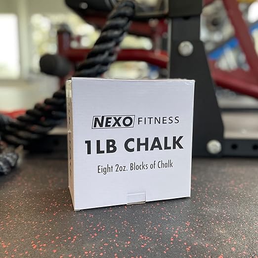 Nexo Premium Chalk for Weight Lifting & ASMR - 1LB (Eight 2oz Blocks) Top Pick Crushable Gym Chalk
