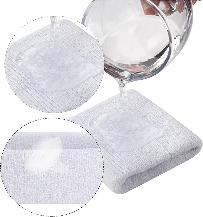 Sweatbands Headband and Wrist Set, Cotton Sweat Band for Athletic Men and Women, Sweatbands Sports Headbands for Working Out, Running, Basketball, Tennis, Yoga