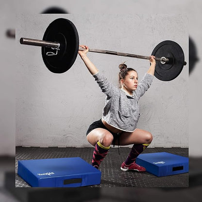 Yes4All Silencer Drop Pads/Weightlifting Drop Pads with PVC Cover & Easy Carry Handles – Sold in PairsVariation Theme