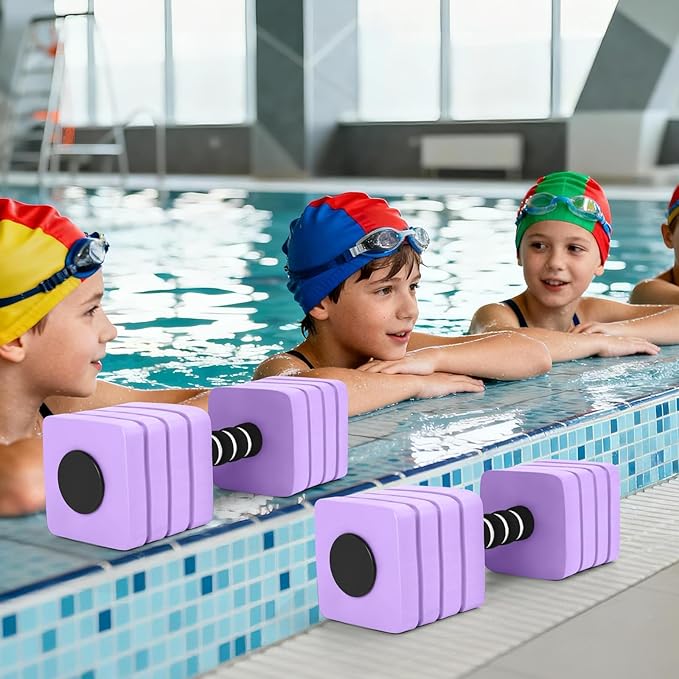 Aquatic Exercise Dumbbells, 2PCS Foam Water Weights, Aerobic Exercise Fitness Equipment Dumbbell, Dumbbells Set for Water Aerobics Weight Loss, Pool Fitness, Underwater Exercise
